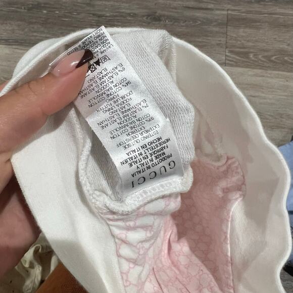 Gucci Baby White and Pink Full Zip Sweater 6-9 months - Picture 6 of 7